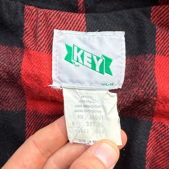 Vintage Flannel Lined Denim Hooded Workwear Jacket L - Picture 3 of 8